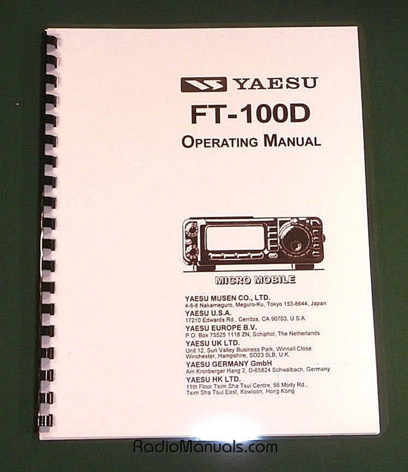 Yaesu FT-100D Instruction Manual